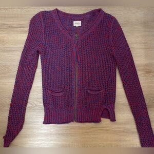 Wilfred Red and Blue Knit Cardigan